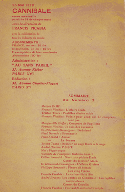 couverture de la revue Cannibale