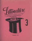 couverture de la revue littérature nouvelle série
