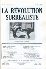 Couverture de la Révolution Surréaliste n° 11