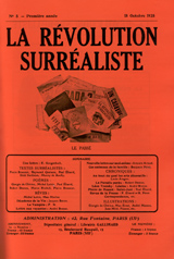 Couverture de la Révolution Surréaliste n° 5