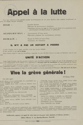 Appel à la lutte