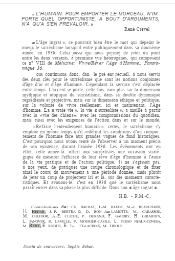 Intro de la revue Mélusine n° 8